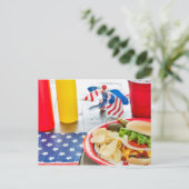 Patriottische thema partij uitnodiging briefkaarte (Staand voorkant)