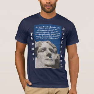 Patriottische Thomas Jefferson Shirt (alleen donke