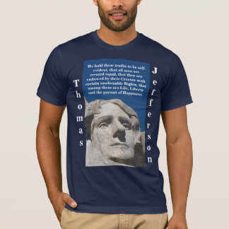 Patriottische Thomas Jefferson Shirt (alleen donke