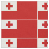 Patriottische Tonga-vlag witte rand Stof (Close Up)