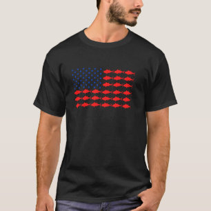 Patriottische Tonijn Visvangst Vlag Voor Tonijn Vi T-shirt