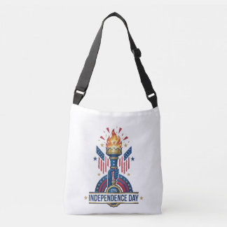 Patriottische Toorts Onafhankelijkheidsdag 1776 Crossbody Tas