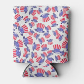Patriottische Top Hats Onafhankelijkheidsdag Blikjeskoeler (Voorkant)