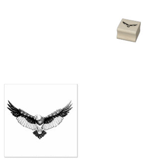 Patriottische Torenhoog Opvliegende Adelaar Grafis Rubberstempel