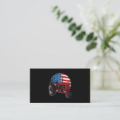 Patriottische tractor American Flag Shirt Tractor  Visitekaartje (Staand voorkant)