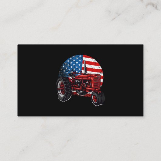 Patriottische tractor American Flag Shirt Tractor  Visitekaartje (Achterkant)