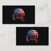 Patriottische tractor American Flag Shirt Tractor  Visitekaartje (Voorkant / Achterkant)