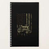 Patriottische tractor American Flag Tractor Boerde Planner (Voorkant)