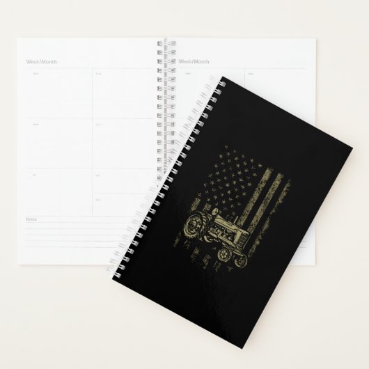 Patriottische tractor American Flag Tractor Boerde Planner (Display)