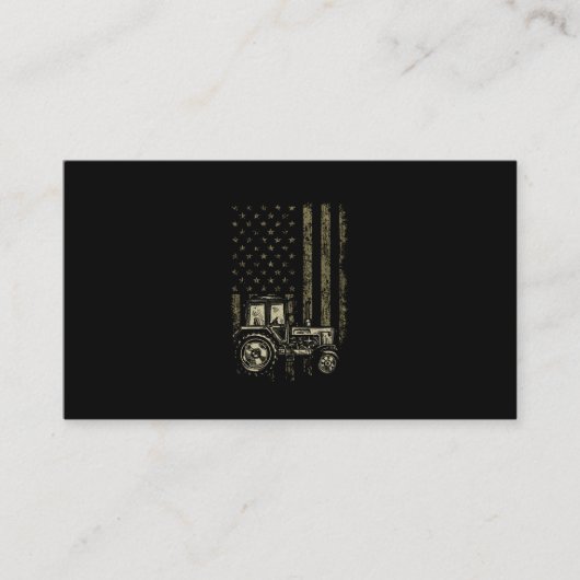 Patriottische tractor American Flag Tractor Boerde Visitekaartje (Voorkant)