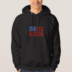 Patriottische tractor American Flag Tractor Farmer Hoodie