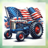 Patriottische tractorvensterklemming raamsticker (Vel 3)