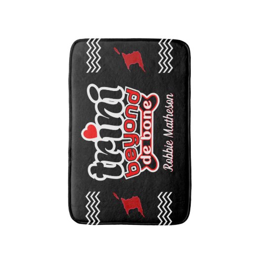 Patriottische trini Beyond de Bone met Name on BLA Badmat (Voorkant Verticaal)