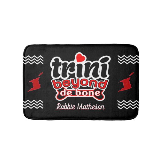 Patriottische trini Beyond de Bone met Name on BLA Badmat (Voorkant)