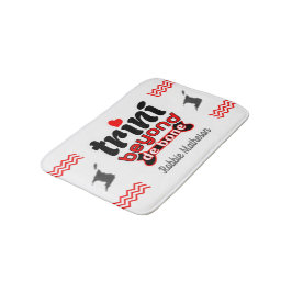 Patriottische trini Beyond de Bone met Name on WHI Badmat