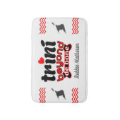 Patriottische trini Beyond de Bone met Name on WHI Badmat (Voorkant Verticaal)