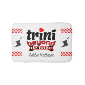 Patriottische trini Beyond de Bone met Name on WHI Badmat (Voorkant)