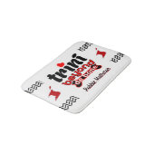 Patriottische trini Beyond de Bone met Name on WHI Badmat (Gekanteld)
