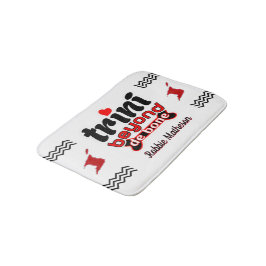 Patriottische trini Beyond de Bone met Name on WHI Badmat