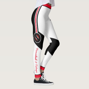 Patriottische Trinidad en Tobago Kleuren met Naam Leggings