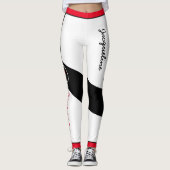 Patriottische Trinidad en Tobago Kleuren met Naam Leggings (Voorkant)
