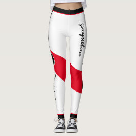 Patriottische Trinidad en Tobago Kleuren met Naam Leggings