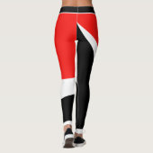 Patriottische Trinidad en Tobago Kleuren met Naam Leggings (Achterkant)