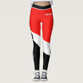 Patriottische Trinidad en Tobago Kleuren met Naam Leggings (Voorkant)