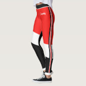 Patriottische Trinidad en Tobago Kleuren met Naam Leggings (Links)