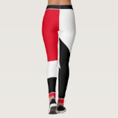 Patriottische Trinidad en Tobago Kleuren met Naam Leggings (Achterkant)