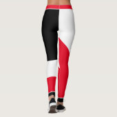 Patriottische Trinidad en Tobago Kleuren met Naam Leggings (Achterkant)