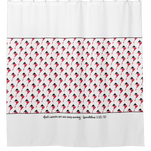 Patriottische TRINIDAD Gepersonaliseerd scripts Douchegordijn (Voorkant)