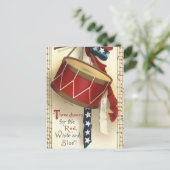  patriottische trommel briefkaart (Staand voorkant)