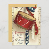  patriottische trommel briefkaart (Voorkant / Achterkant)