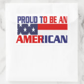 Patriottische trots als Amerikaan Rechthoekige Sticker (Tas)