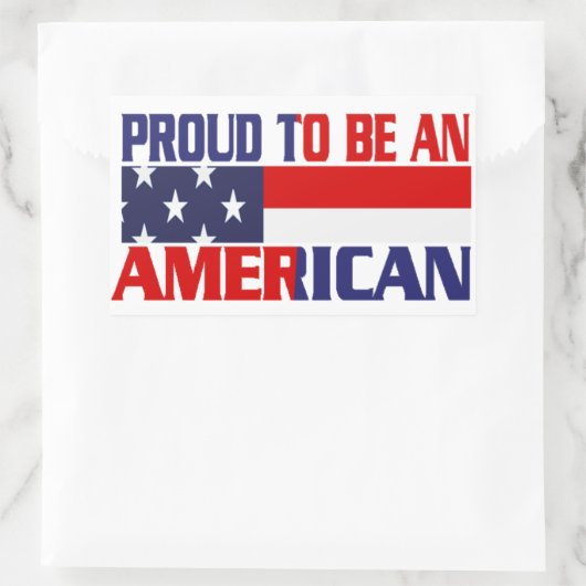 Patriottische trots als Amerikaan Rechthoekige Sticker (Tas)