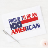 Patriottische trots als Amerikaan Rechthoekige Sticker (Envelop)