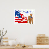 Patriottische trots in Amerika Poster (Keuken)