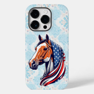 Patriottische trots: Kwartpaard met Amerikaanse vl Case-Mate iPhone 14 Pro Hoesje
