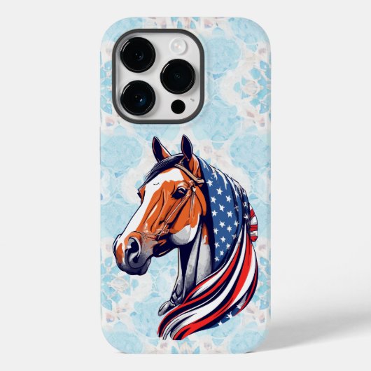 Patriottische trots: Kwartpaard met Amerikaanse vl Case-Mate iPhone Case (Achterkant)