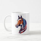 Patriottische trots: Kwartpaard met Amerikaanse vl Koffiemok (Links)