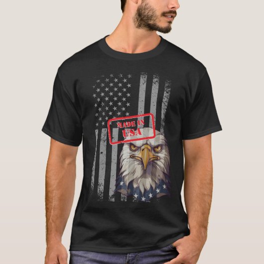 Patriottische trots: 'Made in USA' T-shirt (Voorkant)