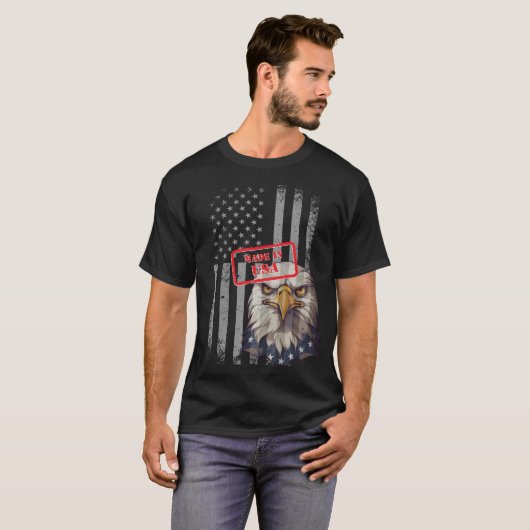 Patriottische trots: 'Made in USA' T-shirt (Voorkant volledig)