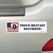 Patriottische Trots Militair Vriend Bumpersticker (Op auto)