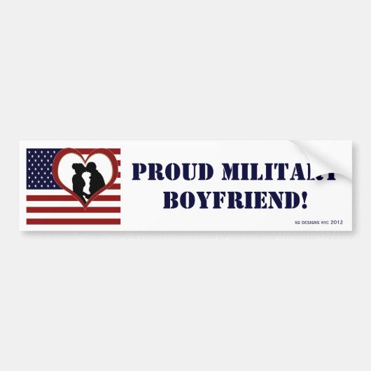 Patriottische Trots Militair Vriend Bumpersticker (Voorkant)