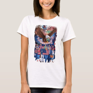 Patriottische trots: Vierde van juli Feesten T-shirt