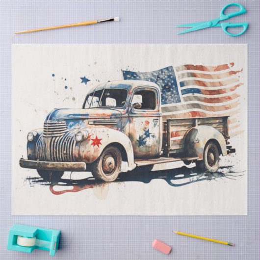 Patriottische  Truck Tissuepapier (Craft)