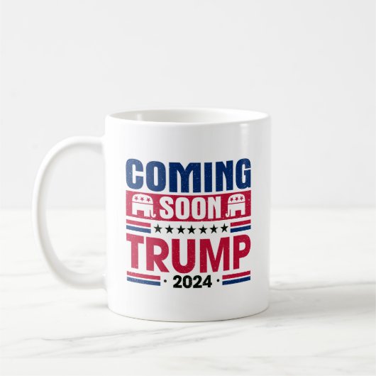 Patriottische Trump 2024 Koffiemok (Links)