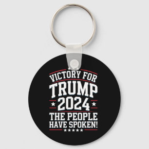 Patriottische Trump 2024 Victory Design voor suppo Sleutelhanger