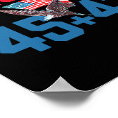 Patriottische Trump 45 en 47 winnaar won Patri Poster (Hoek)